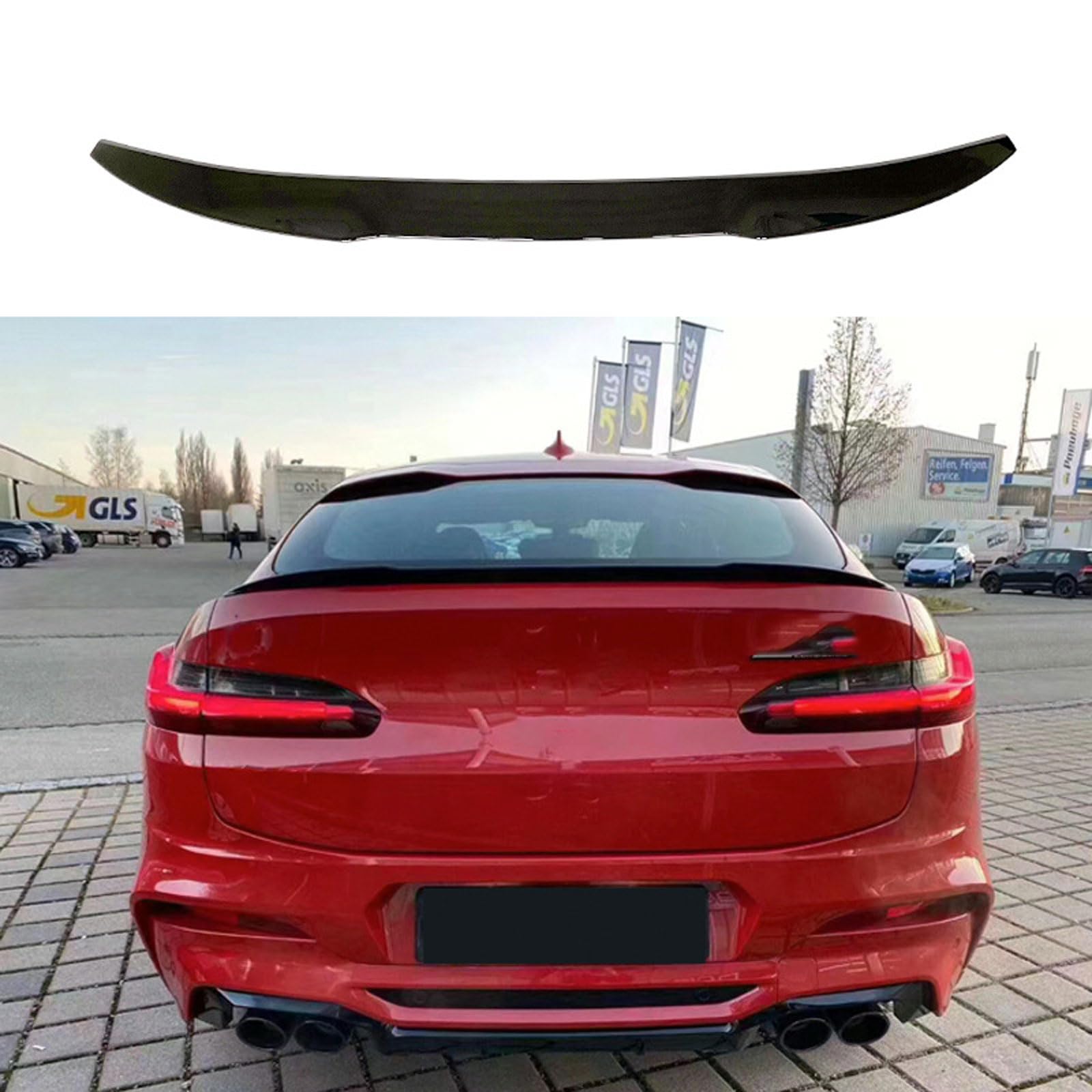 Auto Rear Spoiler für BMW X4 G02 2018 2019 2020 2021 2022 2023, Auto-Spoiler Spoiler Auto Modifikation Styling Zubehör, robust langlebig Auto Spoiler, STUYKDIA von STUYKDIA