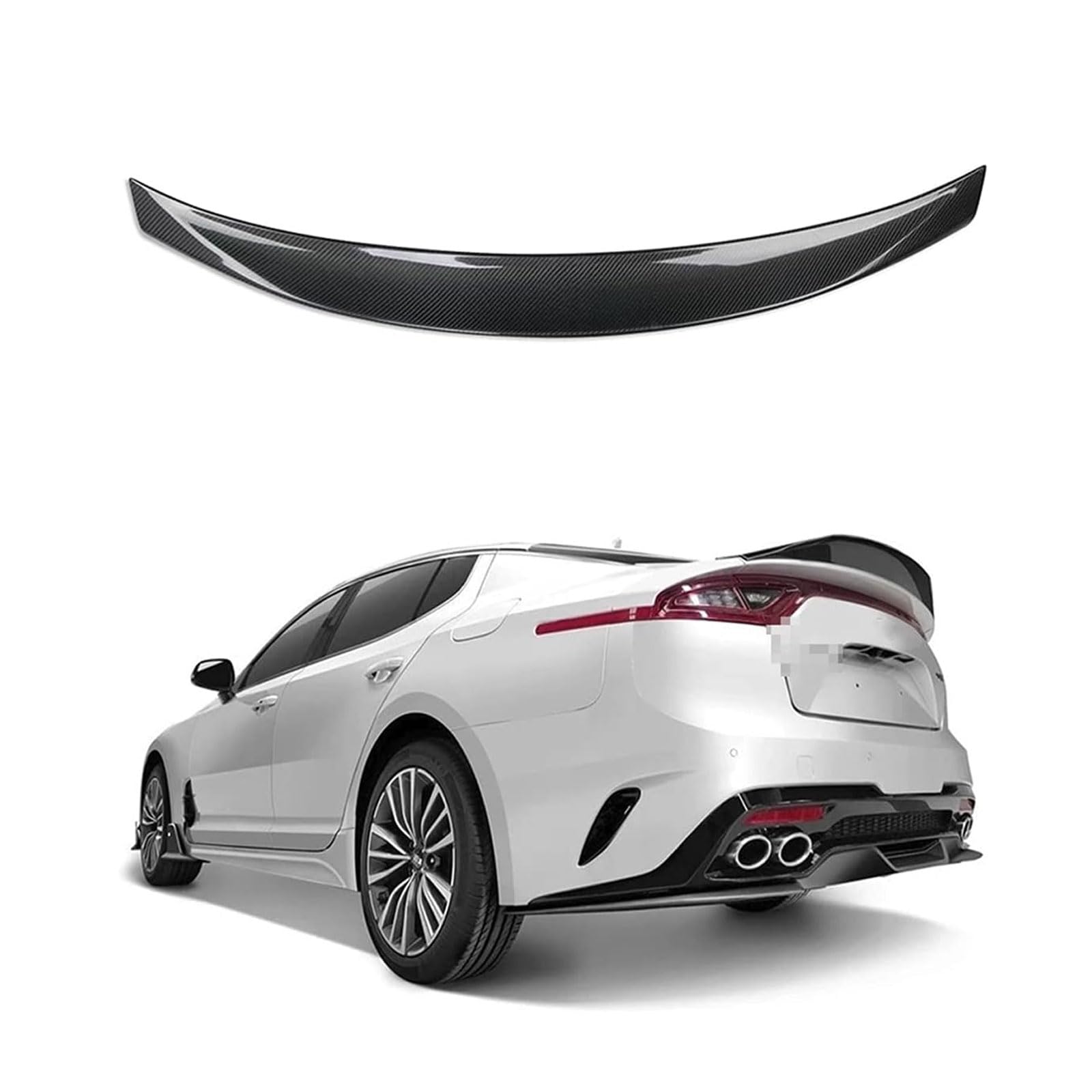 Auto-Spoiler für Kia Stinger 2017 2018 2019 2020 2021, Auto-Spoiler Spoiler Auto Modifikation Styling Zubehör, robust langlebig Auto Spoiler, STUYKDIA von STUYKDIA