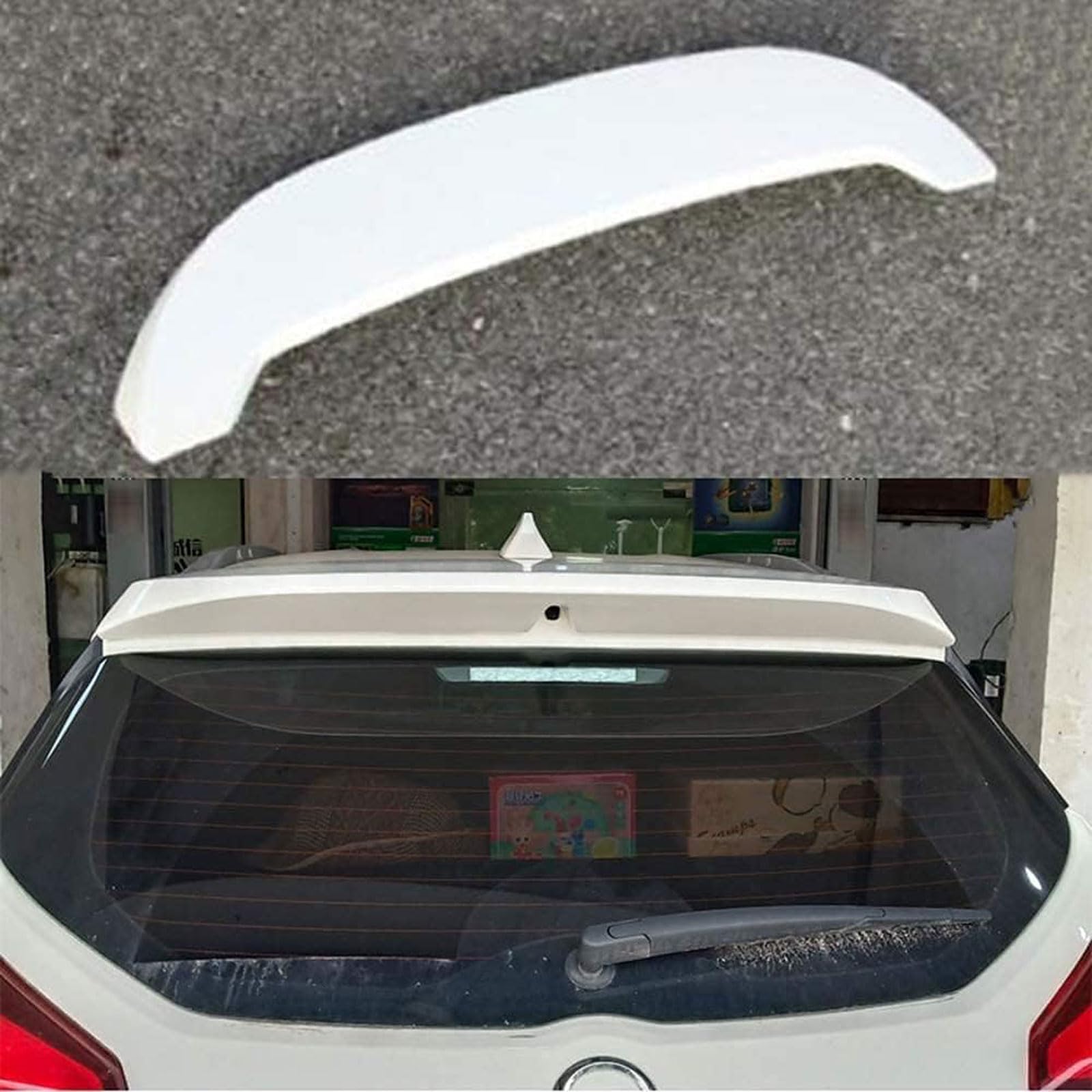 Auto-Spoiler für Nissan Kicks 2017 2018 2019 2020, Auto-Spoiler, Modifikation, Styling-Zubehör, widerstandsfähig, langlebig, Auto-Spoiler, Weiß, Stuykdia, Weiß, Normal von STUYKDIA