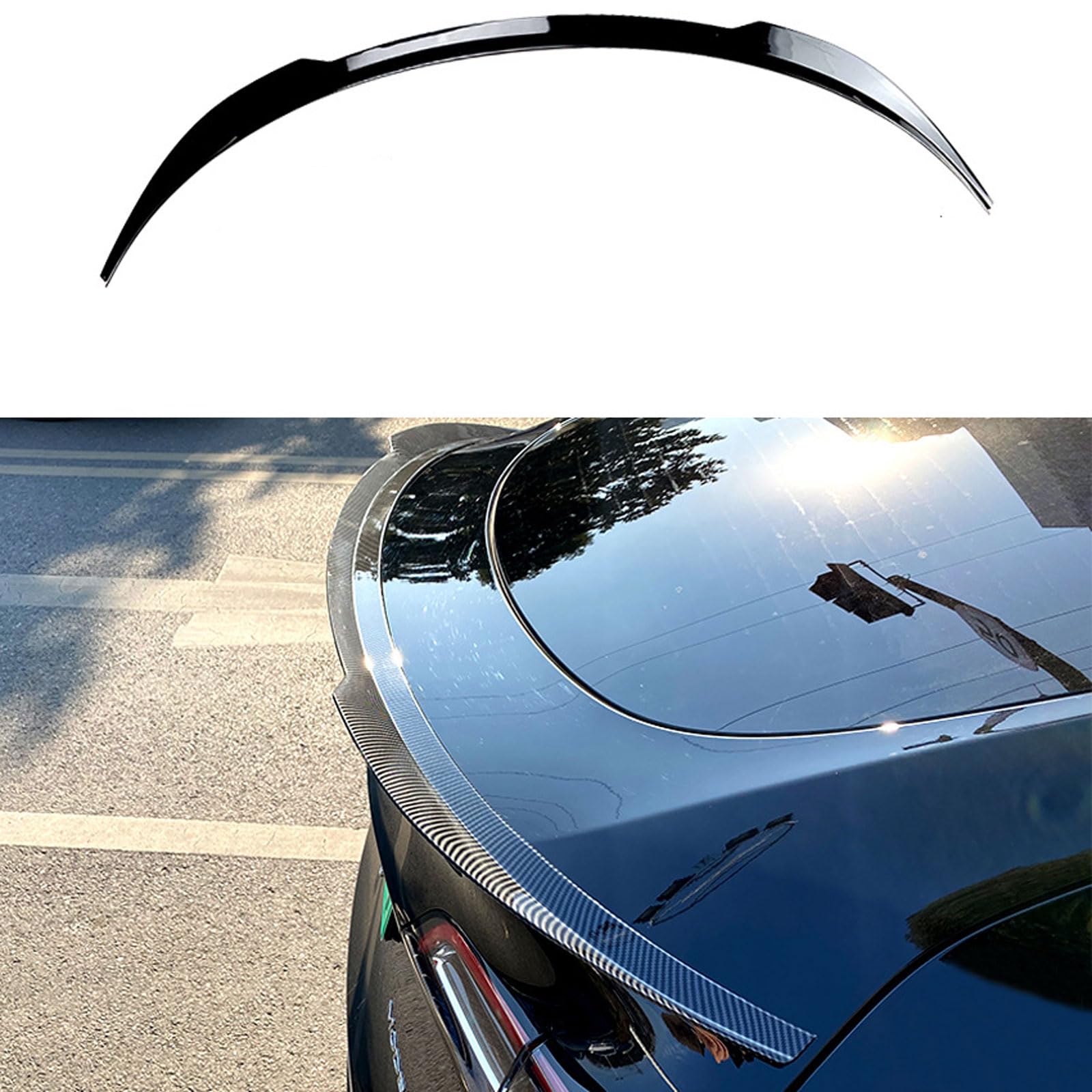 Auto-Spoiler für Tesla Model Y, Auto-Spoiler, Modifikation, Styling-Zubehör, widerstandsfähig, langlebig, für Autos, Gloss Schwarz, Stuykdia, glänzend schwarz, normal von STUYKDIA