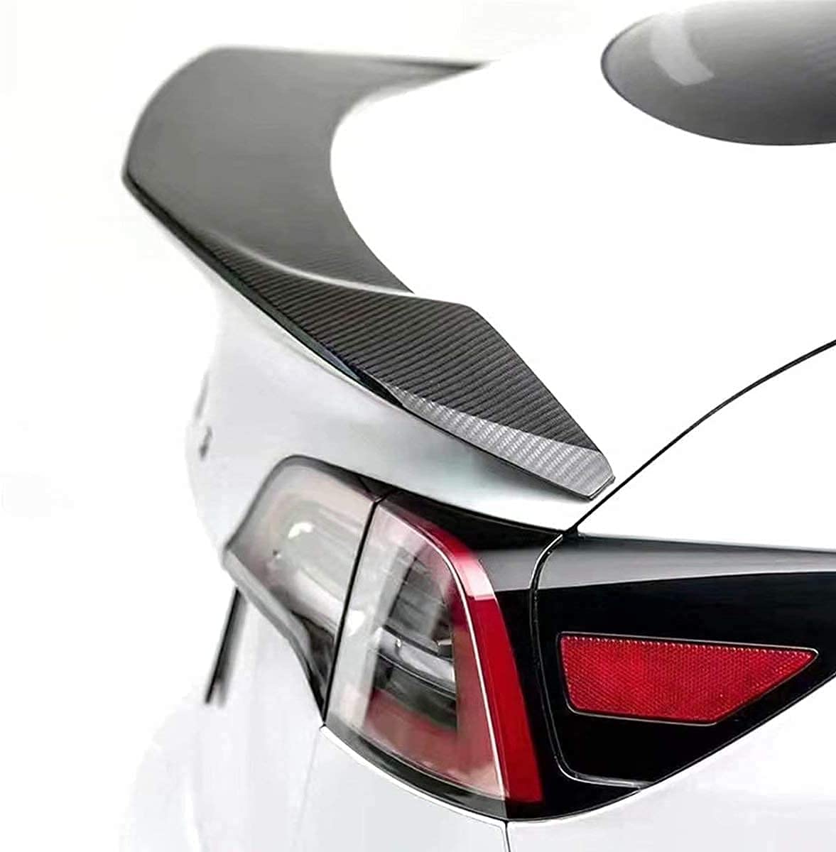 Car Carbon Fiber Rear Spoiler for Tesla Model 3 Tail Wing 2016-2020, Rear Roof Trunk Spoiler Rear Trunk Roof Lip Tail Wing, STUYKDIA von STUYKDIA