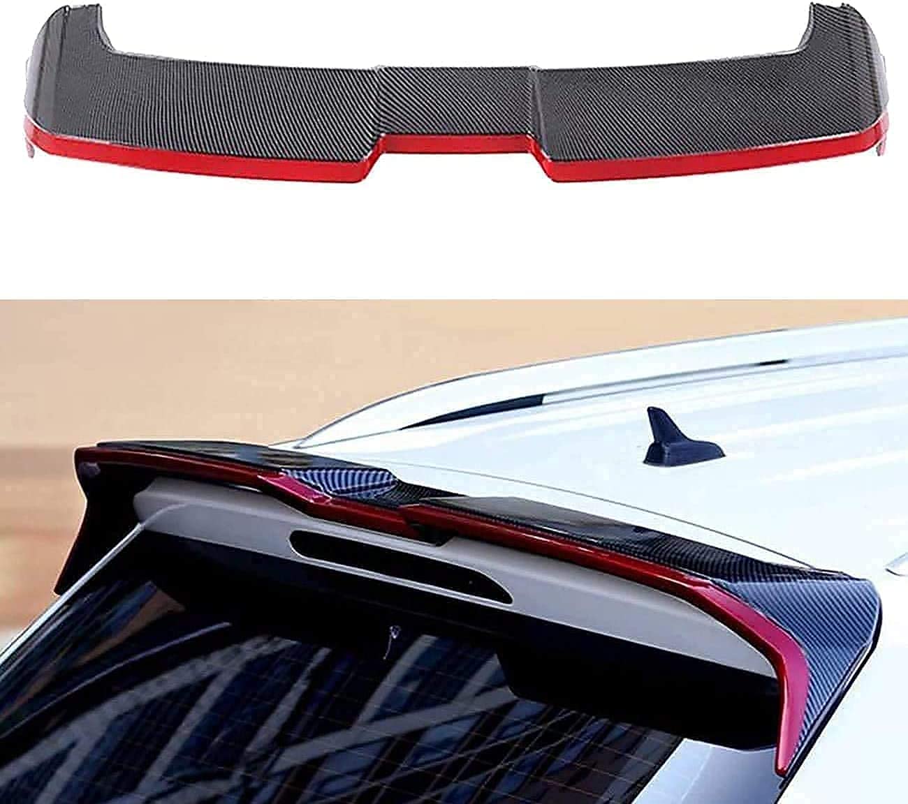 Car Carbon Fiber Rear Spoiler for VW Tiguan 2017-2020, Rear Roof Trunk Spoiler Rear Trunk Roof Lip Tail Wing, STUYKDIA von STUYKDIA