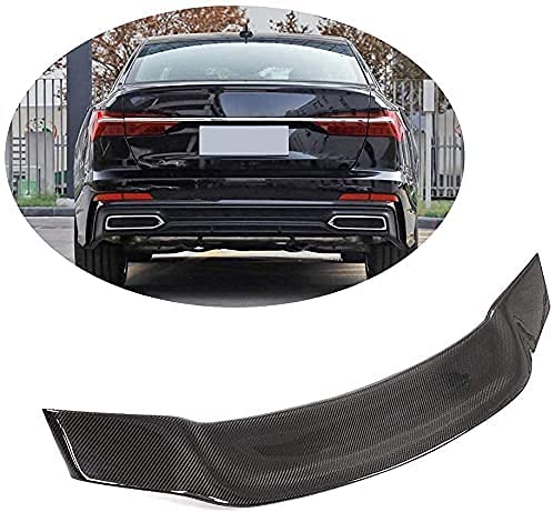 Car Carbon Fiber Rear Spoiler für Audi A6 C8 Quattro Base/Sline S6 Limousine 2019-2020, Rear Roof Trunk Spoiler Rear Trunk Roof Lip Tail Wing, STUYKDIA von STUYKDIA