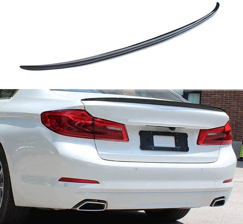 Car Carbon Fiber Rear Spoiler für BMW 5er Serie G30 530I 540I, Rear Roof Trunk Spoiler Rear Trunk Roof Lip Tail Wing, STUYKDIA von STUYKDIA