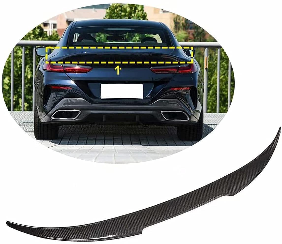 Car Carbon Fiber Rear Spoiler für BMW 8 Series G16 840I/840I 840D M850I Xdrive Base/M Sport F93 M8 Gran Coupe 4Door 2018-2021, Rear Roof Trunk Spoiler Rear Trunk Roof Lip Tail Wing, STUYKDIA von STUYKDIA