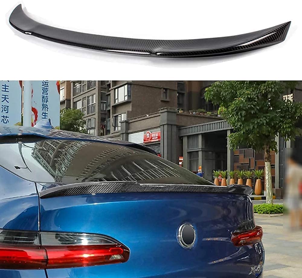 Car Carbon Fiber Rear Spoiler für BMW X4 G02 2018 2019 2020, Rear Roof Trunk Spoiler Rear Trunk Roof Lip Tail Wing, STUYKDIA von STUYKDIA