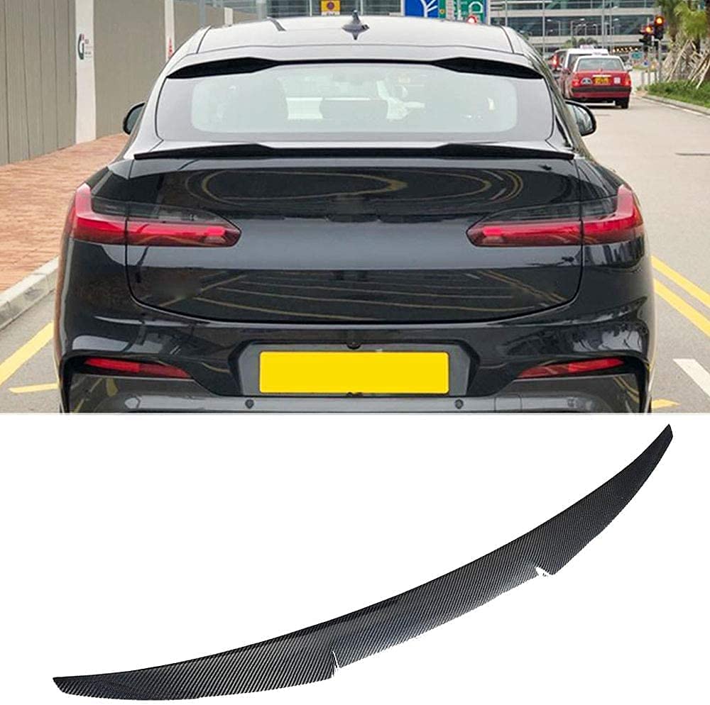 Car Carbon Fiber Rear Spoiler für BMW X4 G02 2019 2020, Rear Roof Trunk Spoiler Rear Trunk Roof Lip Tail Wing, STUYKDIA von STUYKDIA