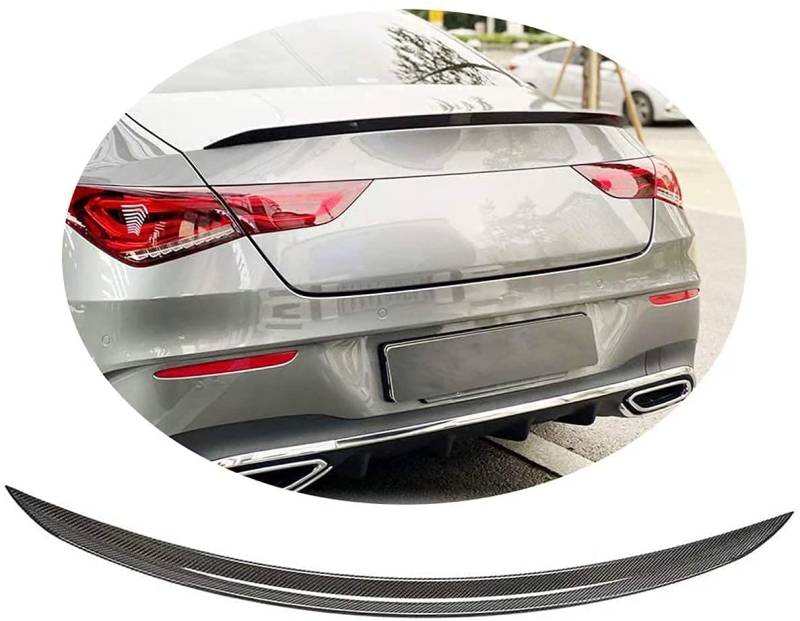 Car Carbon Fiber Rear Spoiler für Mercedes Benz Cla250 Cla35 Amg Limousine 4-Door 2020, Rear Roof Trunk Spoiler Rear Trunk Roof Lip Tail Wing, STUYKDIA von STUYKDIA