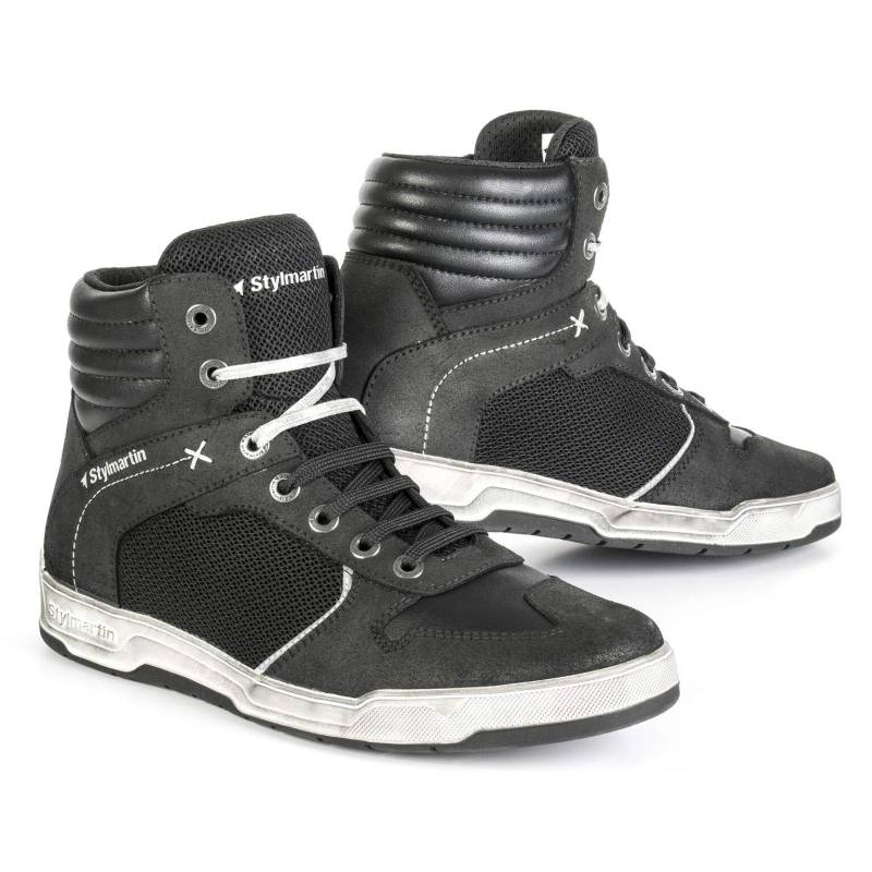 Stylmartin Motorradschuhe ATOM Sneaker Mesh schwarz mit Knöchelprotektoren Größe 44 von STYLMARTIN