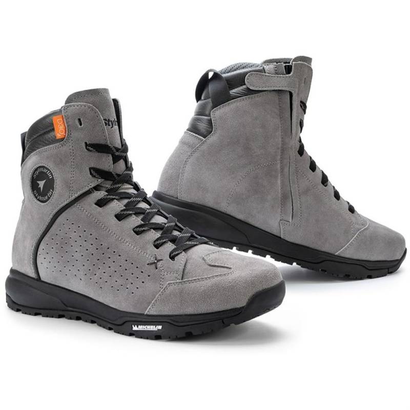 STYLMARTIN Zed Air Motorradschuhe Sneaker grau CE Leder mit D3O Protektoren und Michelin-Sohle, 46 von STYLMARTIN