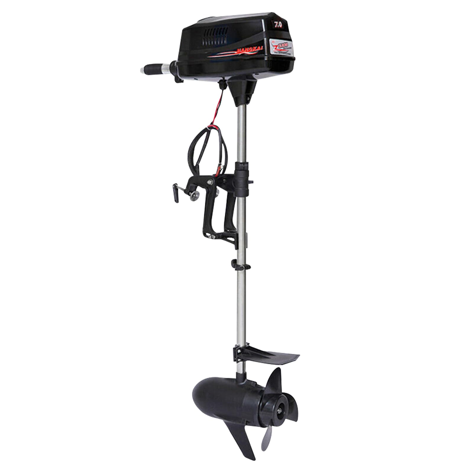 Outboard Motor,Electric 48V 7 HP Brushless Outboard Trolling Motor Rubber Fishing Boat Engine,Einstellbare Geschwindigkeit, Rückwärts- und Vorwärtsgang, stufenlos einstellbare Geschwindigkeit und kons von SUBKUDY