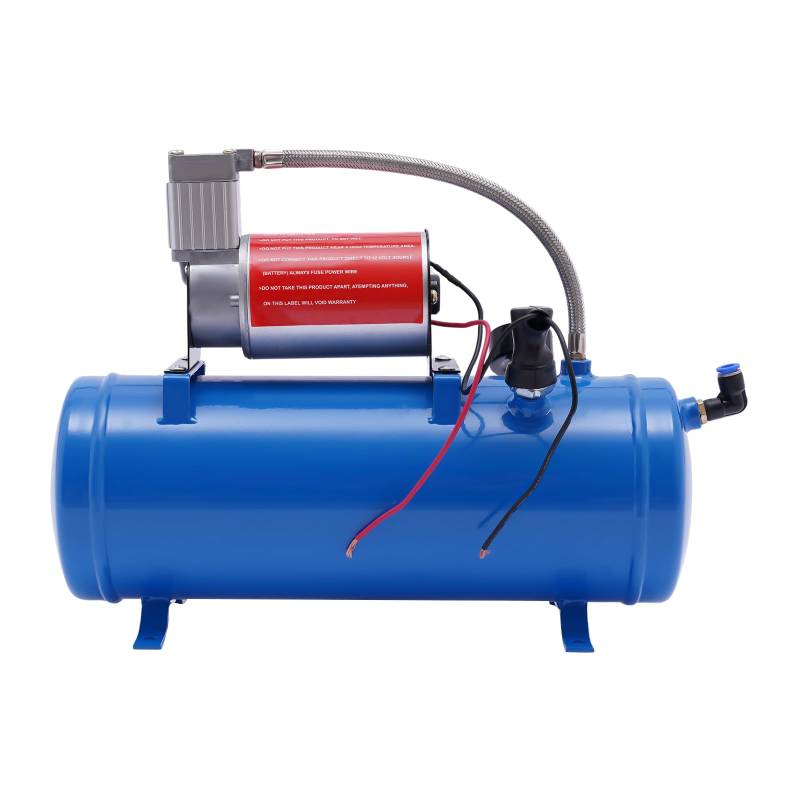 SUBKUDY 12V Druckluftkompressor Luftkompressor Kompressor Air Trompeten Compressor Mit 6Liter Tank for Air Horn Kit von SUBKUDY