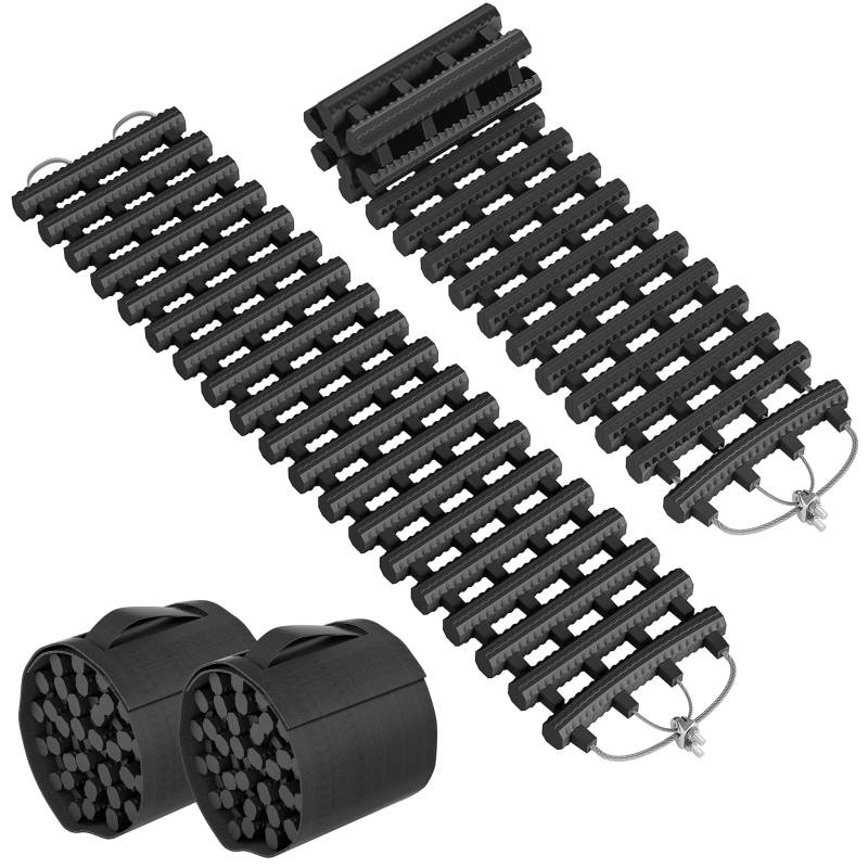 SUBTLETY 2 Stück Auto Anfahrhilfe Traction Mats Sandbleche Offroad Traktionsmatte Pannenhilfe Wohnmobil Reifenleiter für Schlamm Schnee Geländewagen Tracktionshilfe Anfahrtshilfe für PKW LKW (100cm) von SUBTLETY