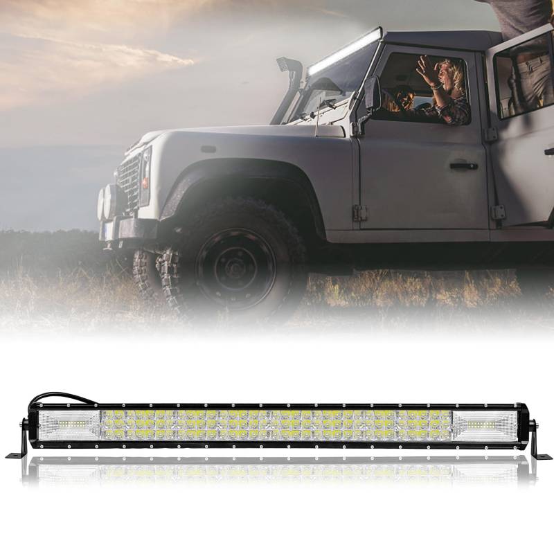 SUBTLETY 405W LED Zusatzscheinwerfer Auto Reflektor Scheinwerfer Offroad Arbeitsscheinwerfer Set 6000K Außen Strahler IP67 Wasserdicht Arbeitslichte-Bar Rückfahrscheinwerfer für Traktor SUV ATV PKW von SUBTLETY