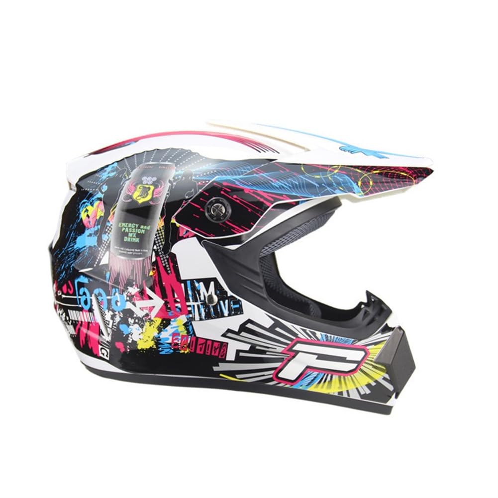 British Standard Mitten motesen Motocross-Helm Jugend ABS Windschutzscheibe Motocross-Helme für Motocross-Helme Frauen Touring Motorrad Abnehmbares Innenfutter Masken All-Season von SUCHETA