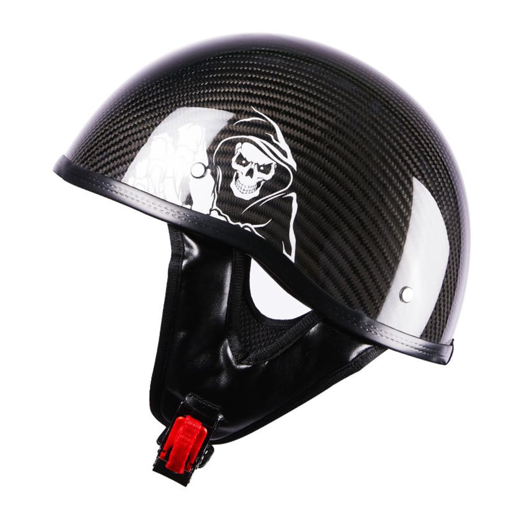 Halbhelme für Motorradhelm Full Face Herausnehmbares Innenfutter ECE omologato Herren Erwachsene Standard Motorrad Crash Helme für Fahrräder Carbon Fiber Four Seasons von SUCHETA