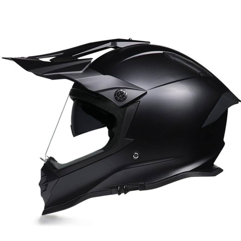 Herausnehmbares Futter British Standard ABS Motocross Helme für Crash Helme für Motorräder Aviator Touring Motorrad Herren Motorradhelm Retro All-Season Doppellinse von SUCHETA