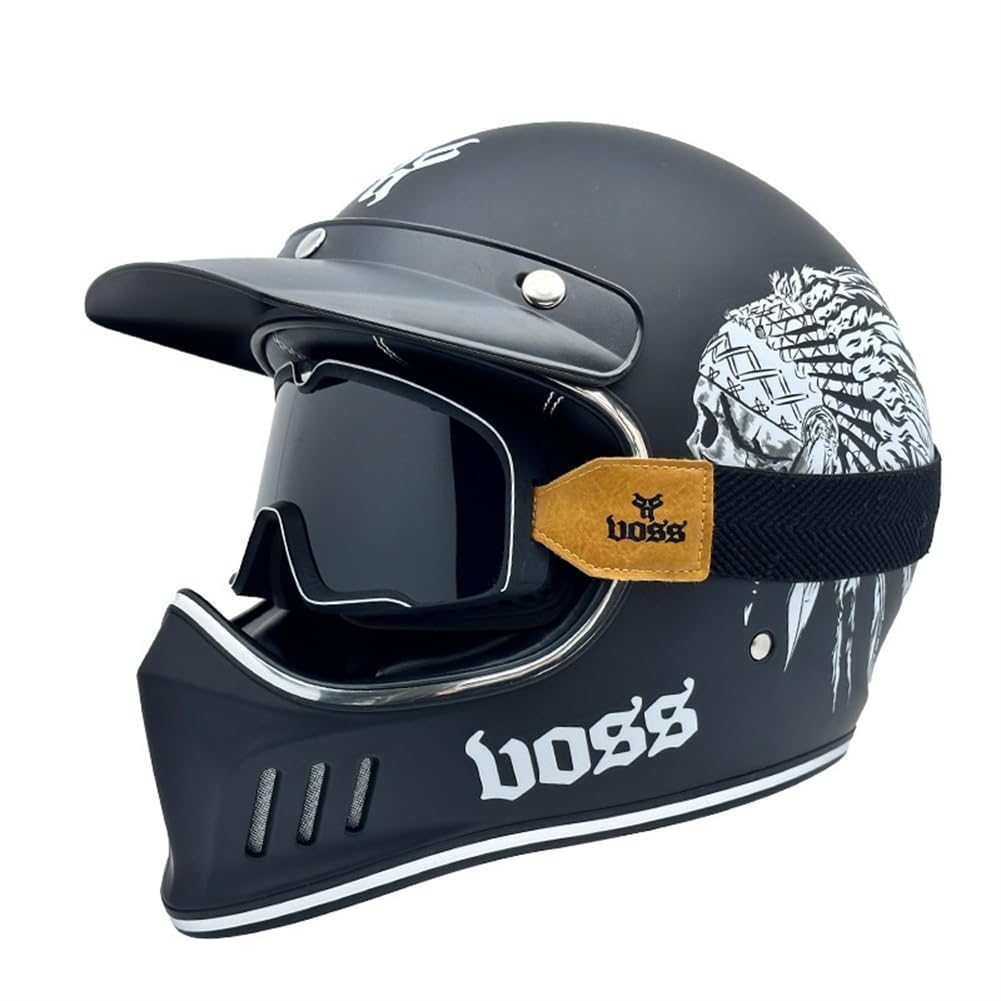 Kollision Vermeidung Vollgesicht Helm für Motorrad Fahrradhelm Vollgesicht Helm Motorradhelm Moto Road Legal Wind Goggles ABS Frühling-Sommer Abnehmbare Futter Scooter Mann Herren von SUCHETA