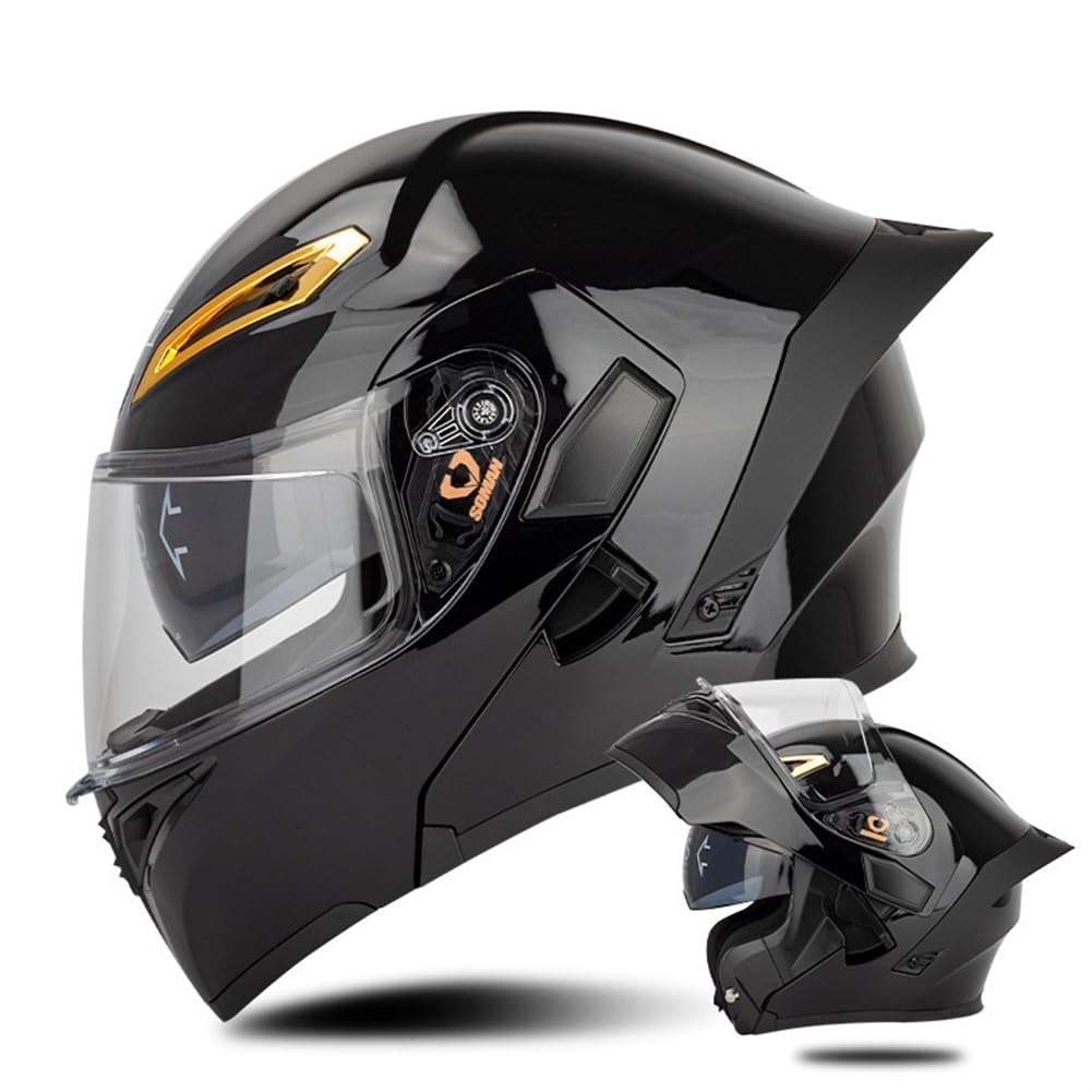 Modular Helme für Motorradhelm Männer Motorradhelm Full Face Herren Erwachsene Doppellinse Herbst-Winter Klapphelme Abnehmbares Futter Leitwerk Sportbikes Motorrad ABS ECE von SUCHETA