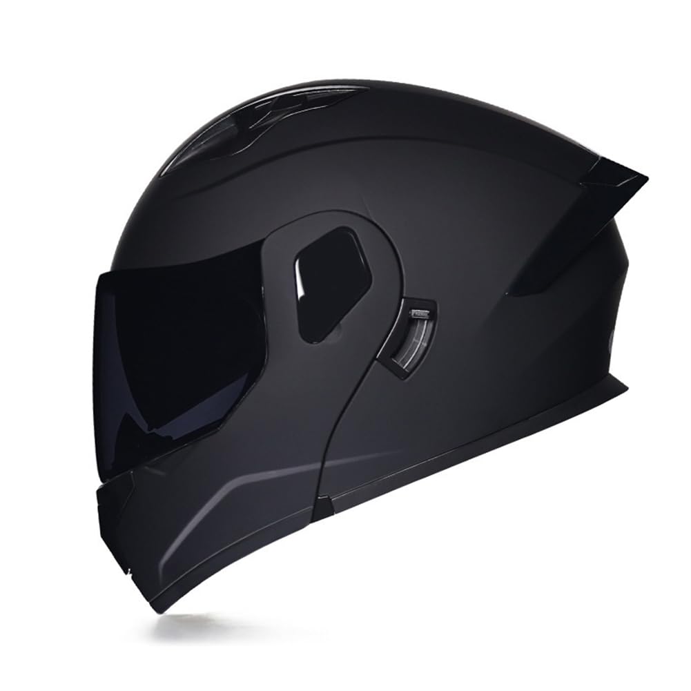 Modulare Helme für Motorradhelm Moto Jugend Motorradhelm für Scooter ABS Antibeschlagbrille Cruiser Motorrad Ganzjahres-Klapphelme Doppellinsen von SUCHETA