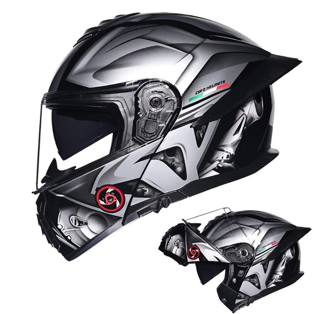 Motocross-Helme Herausnehmbares Innenfutter ABS Ganzjahres-Touring-Motorrad 3/4 Helm Open-Face-Helme für Motorradhelm Full Face Double Lenses Kollisionsvermeidung ECE 2205 UK Road Legal Youth von SUCHETA