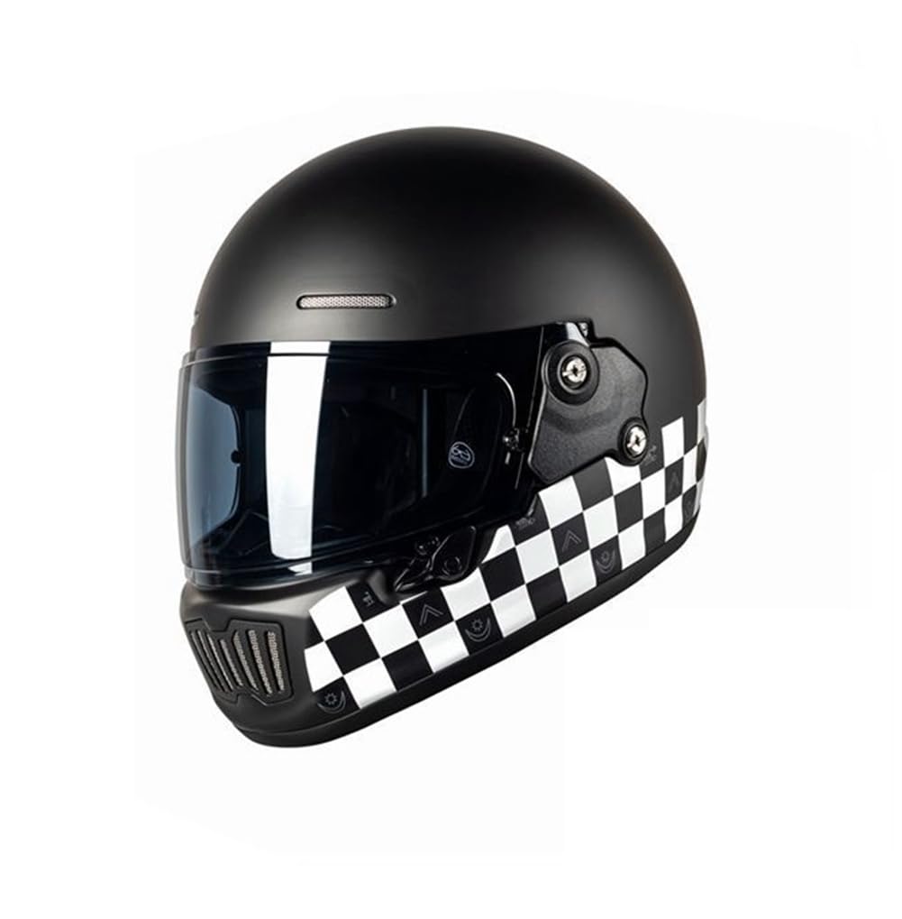 Motorrad Fahrradhelm Full Face Helme für Motorrad Fahrradhelm Anti-Beschlag Brille Herren All-Season Touring Scooters Motorrad ABS Scooter Herausnehmbares Futter Mode von SUCHETA