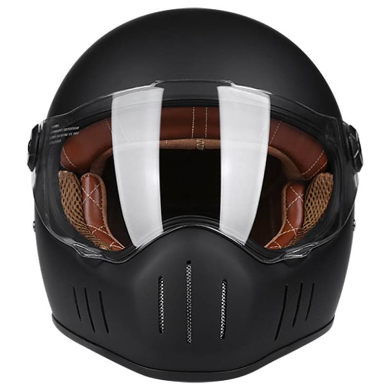 Motorrad fahrradhelm Sport ABS All-Season mit Hörnern Klarer Spiegel Helm Abnehmbares Futter Doppelte Linsen Full Face Helme für Moto Fahrradhelm Männer Mann Erwachsene Sportbikes Motorrad von SUCHETA