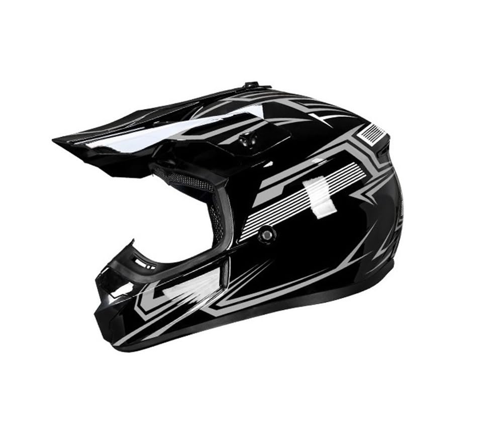 Motorradhelm Classic Standard Motorrad Erweiterte abnehmbare Krempe Motocross-Helme für Motorradhelm Classic ECE 2205 UK Straßenzulassung Erwachsene Ganzjahresmasken Herausnehmbares Innenfutter ABS von SUCHETA