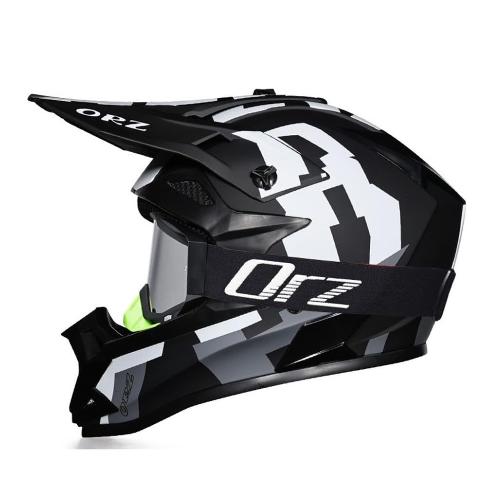 Motorradhelm Klassischer Motocross-Helm für Motorradhelm Klassischer Windschutz Ganzjährig Sctoop Touring Motorrad Abnehmbare Krempe Herren Jungen Abnehmbares Innenfutter ABS von SUCHETA