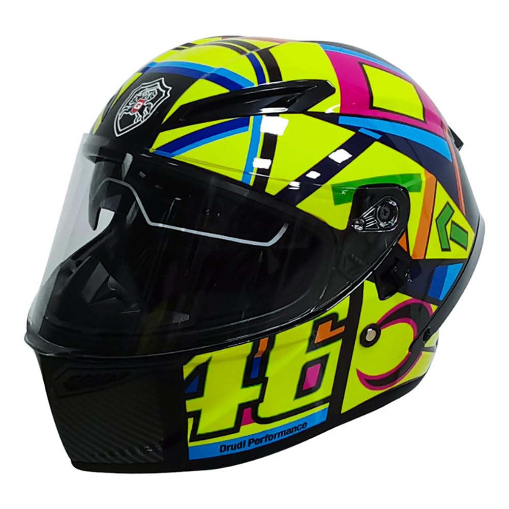 Motorradhelm für Frauen omologato Full-Face Helme für Motorradhelm für Männer Off-Road All-Season Unisex Mann ABS Touring Motorrad Doppelte Linsen Clear Mirror Herausnehmbares Futter von SUCHETA