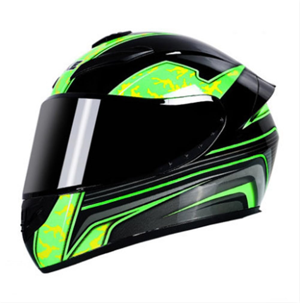 Paar Abnehmbare Futter Full Face Helme für Frauen Helm Motorrad Flip-Up Helme Touring Motorrad Motorradhelm für Männer Anti-Beschlag Brille ABS Off-Road All-Season von SUCHETA