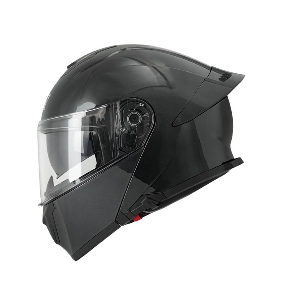 Roller Motorrad Motorradhelme Modulare Helme für Motorrad Vollvisierhelm für Frauen Doppellinsen Retro ABS Ganzjahresreifen Abnehmbares Innenfutter Aviator Herren Jungen Klapphelme von SUCHETA