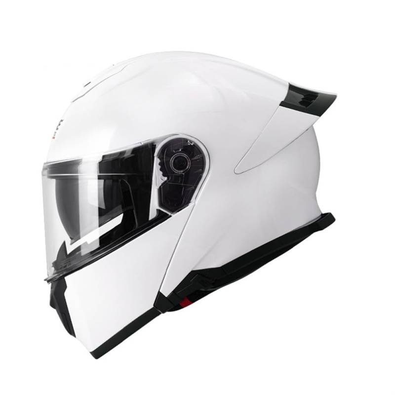 Roller Motorrad Motorradhelme Modulare Helme für Motorrad Vollvisierhelm für Frauen Doppellinsen Retro ABS Ganzjahresreifen Abnehmbares Innenfutter Aviator Herren Jungen Klapphelme von SUCHETA