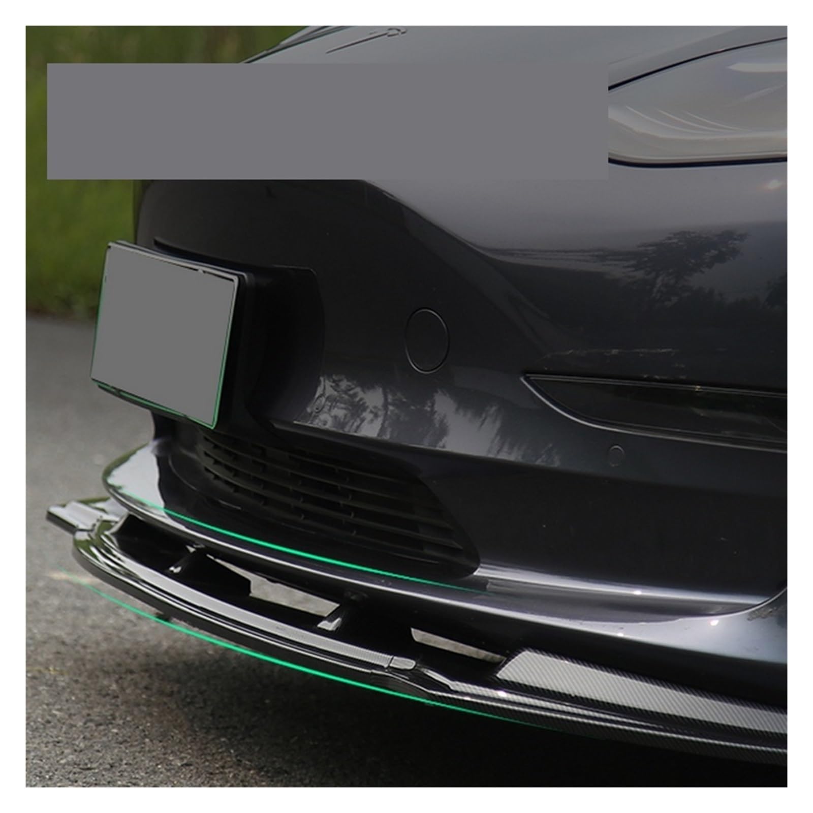 Kompatibel mit Tesla Model 3 Autosport Frontlippe Stoßstange Body Kit Spoiler Splitter ABS Unterer Diffusor Canard Protector Zubehör 3St(Matte black) von SUCSBOQS