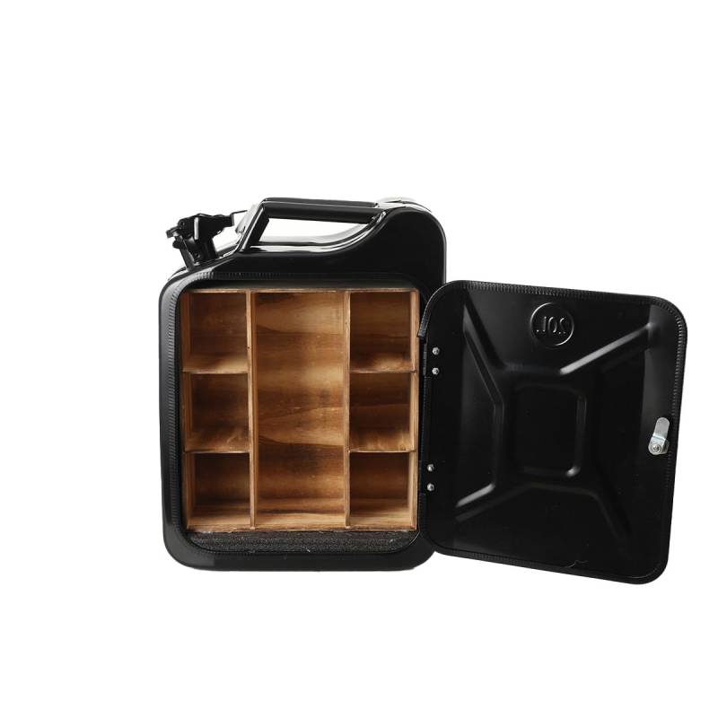 SUDEG Whiskey Bar Schrank,20L Jerry Can Whiskey Bar, Weihnachten Jerry Can Bar, Jerry Can Whiskey Bar für Männer, Abschließbarer Minibar von SUDEG