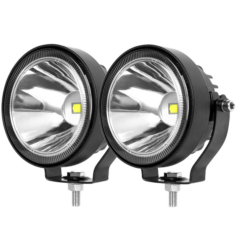 SUFEMOTEC Led spot 4x4 Offroad Arbeitsscheinwerfer 4 Zoll 60W Wasserdichte Zusatzscheinwerfer Bumper Lights Fit für 12V 24V Auto LKW UTV ATV Boot Motorräder Nebelscheinwerfer von SUFEMOTEC