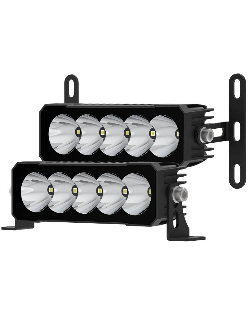 SUFEMOTEC 2Pcs 6 Zoll 100W LED Arbeitsscheinwerfer,12V 24V LED Zusatzscheinwerfer Scheinwerfer IP68 Wasserdicht 4x4 Fahrlicht für Traktor Boot Bagger Schlepper Arbeitsleuchten Agricultural vehicles von SUFEMOTEC