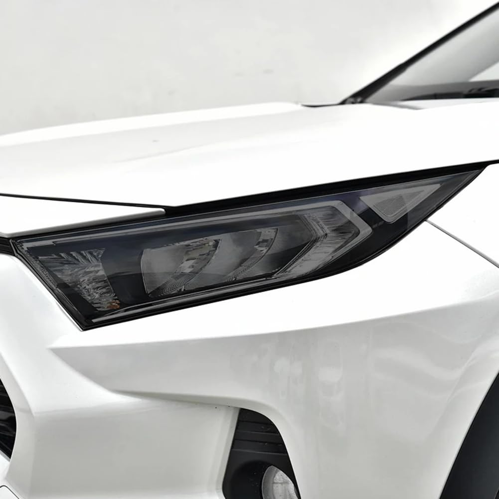 2 Stück Autoscheinwerfer-Tönung, Schwarze Schutzfolie, transparenter TPU-Aufkleber, für Toyota RAV4, für Camry Avalon 2019- Zubehör von SUGXDKKBCS