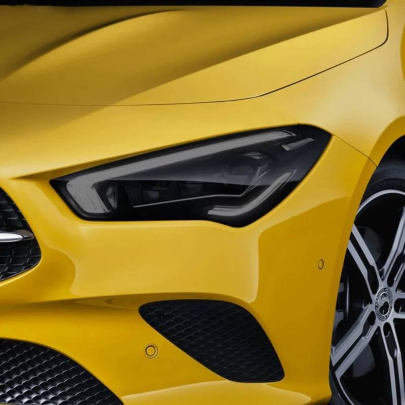 2 Stück Autoscheinwerfer Tönung Schwarze Schutzfolie Transparenter TPU-Aufkleber, Für Mercedes Benz CLA Klasse C118 AMG 2020 Zubehör von SUGXDKKBCS