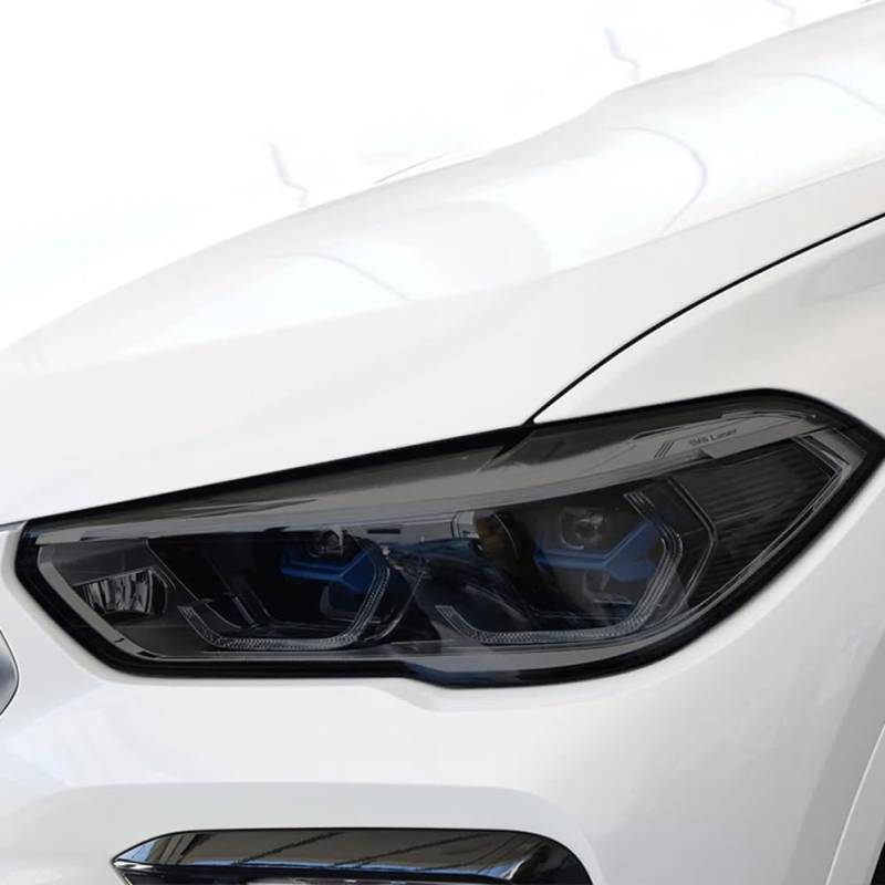 2 Stück Autoscheinwerfer Tönung Schwarze Schutzfolie Vinylschutz Transparenter TPU-Aufkleber, Für BMW X6 E71 F16 M F86 G06 Zubehör von SUGXDKKBCS