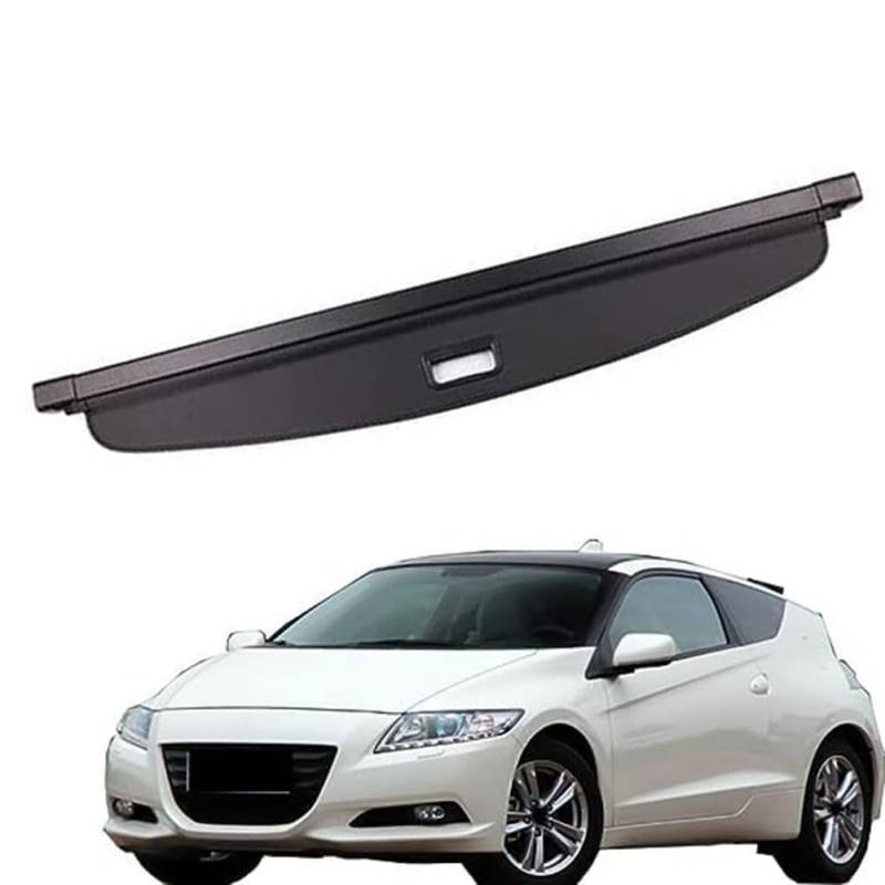 Auto Einziehbarer Laderaumabdeckung Kofferraum für H.o.n.d.a CR-Z CRZ 2011-2016, Schwarz Schutz Der Privatsphäre Abdeckung Hutablage Cargo Cover, Ausziehbar Kofferraumabdeckung Rollo von SUHNGE