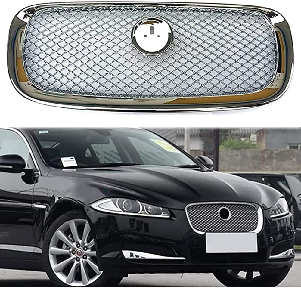 Auto Front Kühlergrille für Jaguar Xf 2012 2013 2014 2015,Kühlergrill Frontstoßstangenhaube Grill Kühlergrill Frontstoßstange Haube Kühlergrill von SUKORI