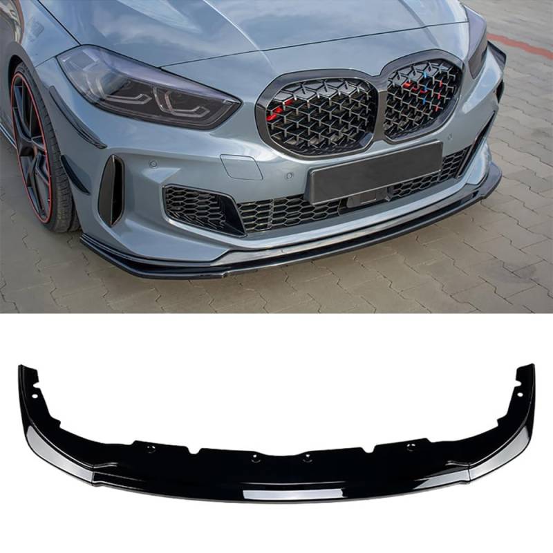 Auto Frontlippe Frontspoiler für BMW 1er F40 M Sport 118i 120i 128ti 2020 2021 2022 2023,Antikollisions FrontstoßStange Splitter Diffusor Frontlippe Spoiler Protector,A-Glossy Black von SUKORI