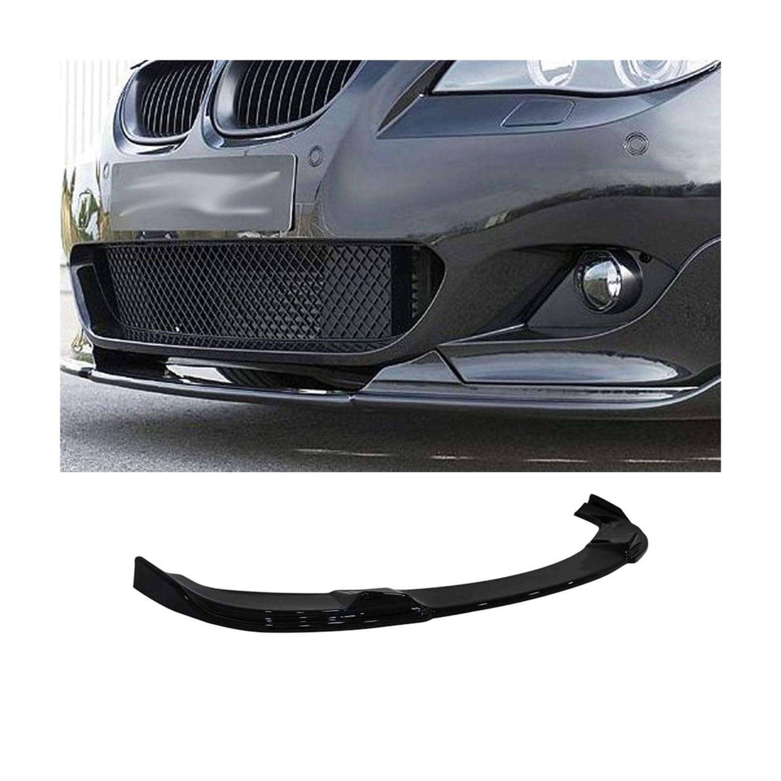 Auto Frontlippe Frontspoiler für BMW 5er E60 M-Technik 2003–2010,Antikollisions FrontstoßStange Splitter Diffusor Frontlippe Spoiler Protector von SUKORI