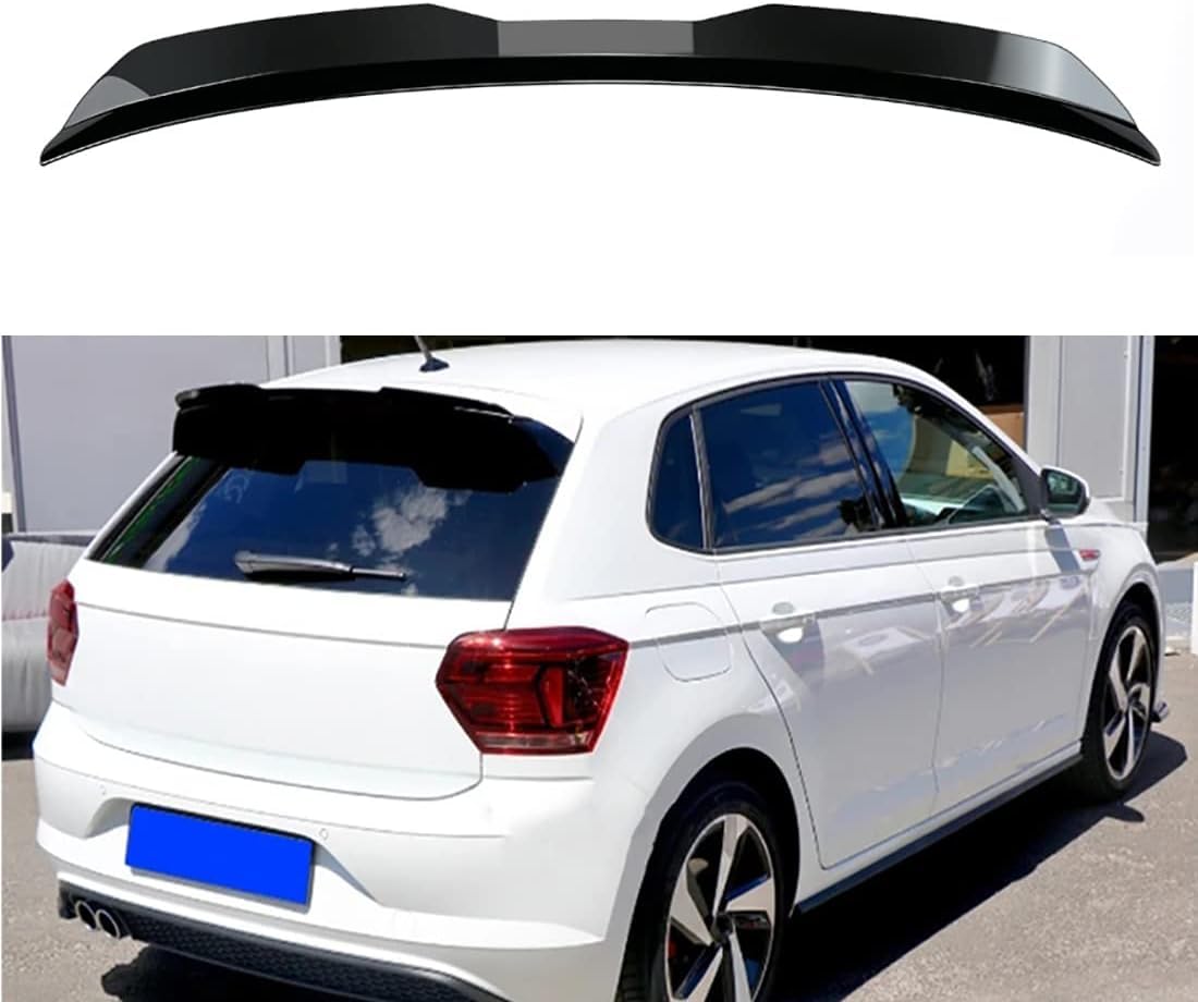 Auto Heckspoiler Spoiler für VW Polo AW GTI R-Line 2018 2019 2020 2021 2022 2023,Kratzfeste Kofferraum Heckspoiler Flügel Lippe Dachspoiler Heckflügel Zubehör von SUKORI