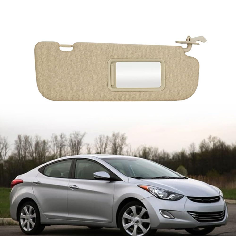 Vordere Innere Sonnenblende für Hyundai Elantra 2011-2015 2011 2012 2013 2014 2015, Auto-Sonnenblende 852103x000tx Fahrerseite/Beifahrerseite Auto Innere Sonnenblende,Right-Beige von SUMRED