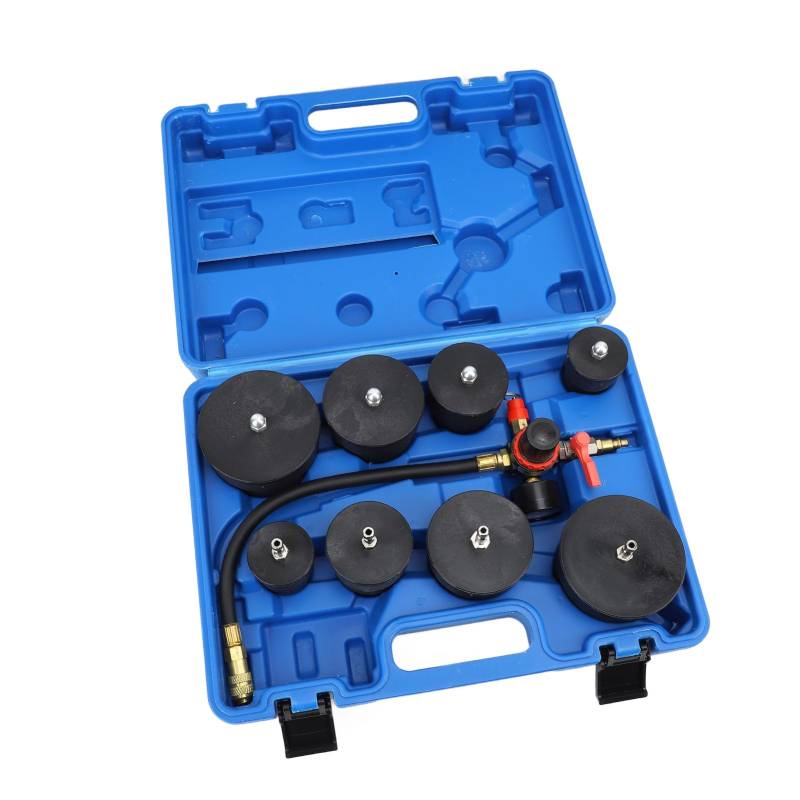 SUNGOOYUE 9-teiliges Turbo-System-Leckage-Tester-Set, Turbo-Luftdruckschlauch-Leckage-Testgerät mit 35 Mm Bis 90 Mm Adapter, Druck- und Vakuumtester, Diagnose-, Test- und Messwerkzeuge von SUNGOOYUE