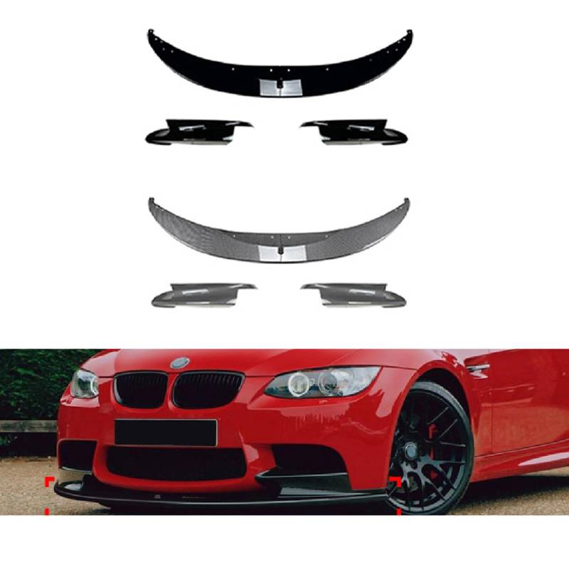 Frontstoßstange Spoilerlippe für BMW 3 Series M3 E90 E91 E92 E93 2006 2007 2008 2009 2010 2011 2012 2013, Spoiler Diffusor Front Spoiler Lippe Auto Frontspoiler Frontschürze Auto ZubehöR von SUNJFY