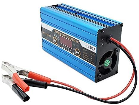 SUNWAN Battery Smart Charger, 20A 12V Freizeit-Schnellladung, LCD-Display für Wohnmobil-Wohnmobil-Wohnmobil von SUNWAN