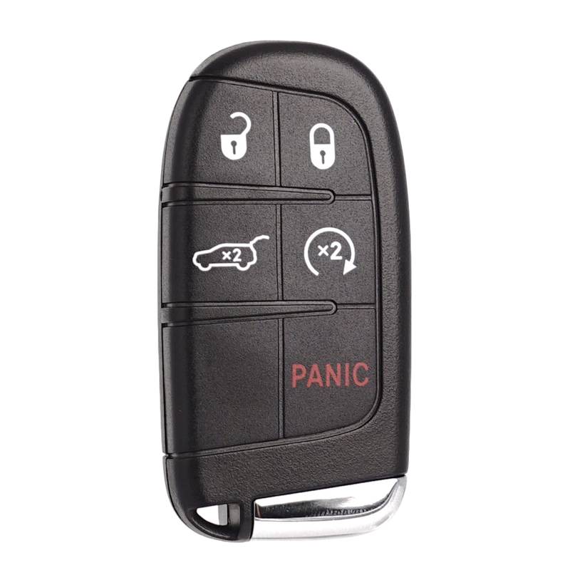 Autoschlüsselanhänger Ersatz passend für Jeep Grand Cherokee 2014–2022 Dodge Durango Push Start 5 Tasten Keyless Entry Fernbedienung 68143505AC M3N-40821302 68150061 von SUPALAND